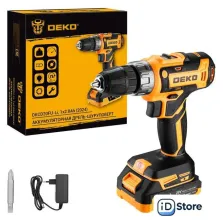 Дрель-шуруповерт Deko DKCD20FU-Li 063-4149 (с 1-им АКБ)