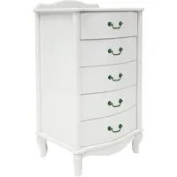 Комод Мебелик Джульетта узкий 5 ящиков (молочный дуб)