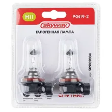 Автолампа H11 12V 55W 1-конт 1350Лм 3000К СПУТНИК SKYWAY блистер 2шт