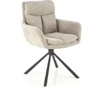 Стул с подлокотниками Halmar K495 (бежевый/черный)