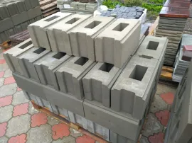 Блок столба и ряда забора Гладкий с фаской