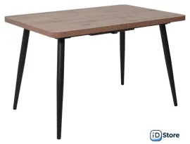 Кухонный стол Мамадома Borg radial-120 раздвижной 120-160х80 (дуб веллингтон/черный)