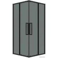 Душевой уголок Grossman Cosmo 80x80x195 300.K33.02.8080.21.10 (черный матовый/тонированное стекло)