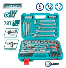 Универсальный набор инструментов Total THT421802 (82 предмета)