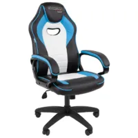 Кресло геймерское CHAIRMAN Game 16 экокожа (черный/голубой/белый)