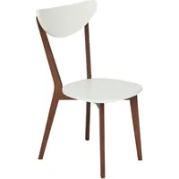 Стул TetChair Maxi жесткое сиденье (белый/бук коричневый)