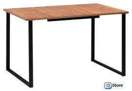 Кухонный стол Notta Лиман 120/160x80 619210 (дуб крафт золотой/черный матовый)