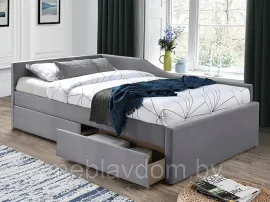 Кровать SIGNAL ELIOT Velvet tap. 142 серый (120х200)