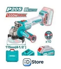 Угловая шлифмашина Total TAGLI2211532 (с 2-мя АКБ, кейс)