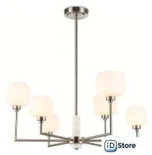 Подвесная люстра Ambrella light LH53001/6 SN/FR (сатин никель/белый матовый)
