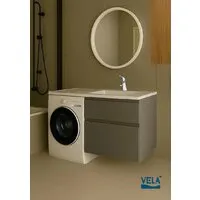 Мебель для ванных комнат Vela Тумба под умывальник Vela Мира 57П под Kamilla (серый) TU5115