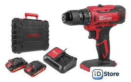 Дрель-шуруповерт Wortex BD 1820-1 Li 0329209 (с 2-мя АКБ, кейс)