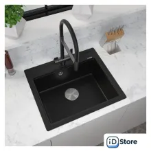 Кухонная мойка ZorG Rock 60 Premium black metallic