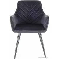 Стул с подлокотниками Signal Fig Velvet 19 (черный/черный)