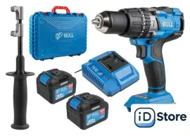 Ударная дрель-шуруповерт Bull SR 1805 (с 2-мя АКБ 6 Ah, кейс)