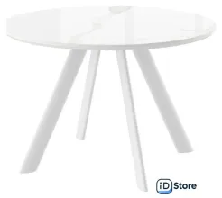 Кухонный стол Мамадома Rondy-116 d116 (patagonoa bianco gloss premium cer/белый)