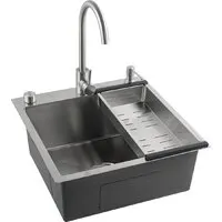 Кухонная мойка Futur FK 5050 Eco Embossing Pop-up Mixer plus (Satin)