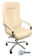 Офисное кресло Деловая обстановка Консул Хром кожа люкс (светло-бежевый)