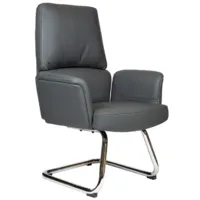 Стул офисный Norden Bonno CF / HD-2204-2 V CF (серая кожа/алюминиевая база)