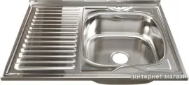 Кухонная мойка Mixline 528181 (правая, полированная, 0.8 мм)