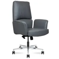 Кресло офисное Norden Bonno LB / HD-2204-2 L LB (серая кожа/алюминиевая база)