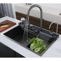 Кухонная мойка Cerruti Spa Gloria II nano black CT10356 (серый)