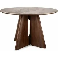 Кухонный стол Signal Alzano ceramic 120 (белый pandoro/орех)