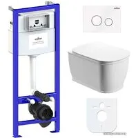 Унитаз подвесной Lavinia Boho Relfix Bell Pro Rimless 6 в 1 77040047 (белое стекло)