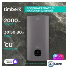 Накопительный электрический водонагреватель Timberk T-WSE30-N61-V-WF