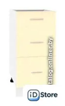 Шкаф напольный Кортекс-мебель Корнелия Лира НШ40р3ш без столешницы (венге светлый)