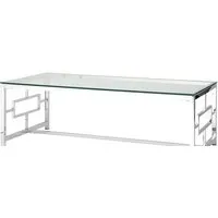 Журнальный столик Stool Group Бруклин 120x60 ECT-013 (прозрачное стекло/сталь серебристый)