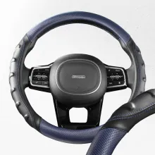 Оплетка экокожа M Carbon- 2 SKYWAY Черно/Синяя