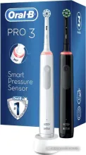 Комплект зубных щеток Oral-B Pro 3 3500 Duo Cross Action Sensi White D505.523.3H