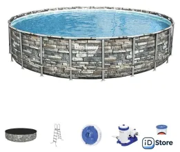 Каркасный бассейн Bestway Power Steel Камень 56889 (671x132)