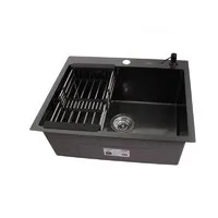 Кухонная мойка Wisent WS-36050ВD/GER013 (с сифоном, дозатором и коландером)