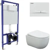 Унитаз подвесной Berges Wasserhaus Ventas Visam Slim 525 EX-043310 (с сиденьем)