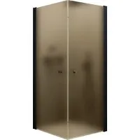 Душевой уголок MaybahGlass MGY-1298-6 (бронзовое матовое стекло/черный)