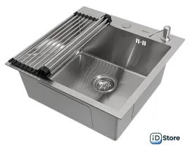 Кухонная мойка ARFEKA ECO AR мойка 500500, роллер-мат, дозатор SATIN