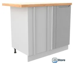 Шкаф напольный ДСВ Тренто СУ 1000 правый (серый/белый)