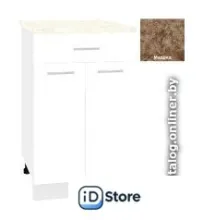 Шкаф напольный Кортекс-мебель Корнелия Лира НШ50р1ш (белый/мадрид)