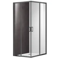 Душевой уголок Adema Glass Vierkant 100 (графит браш/прозрачное стекло)