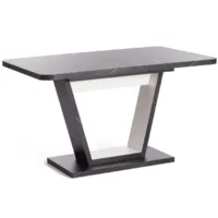 Кухонный стол TetChair Vox 132-172x85x75.5 (мрамор черный/белый)