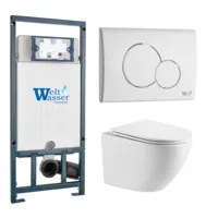 Унитаз подвесной с инсталляцией WeltWasser Marberg 507 Merzbach 043 GL-WT Mar 507 RD GL-WT