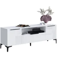 Тумба Woodville ТВ Иадама 601111 (белый/белый глянец)