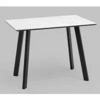 Обеденный стол Stool Group Райли 100x70x75 (Snow white/металл черный)