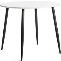 Кухонный стол TetChair Uranus 90x90x77 (белый/черный)