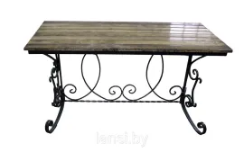 Стол металлический с брусом "Ретро" 1500(2000)х850х750(850)мм