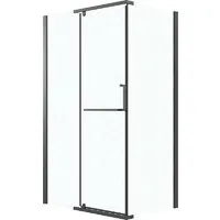 Душевой уголок Grossman Pragma 100x80x195 120.K33.03.1080.21.02 (черный матовый/стекло шиншилла)