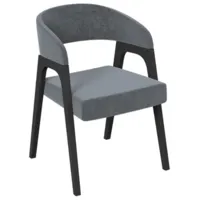 Стул Трия Техас 1 W-101 (черное дерево/ткань 219 велюр Jercy Graphite)