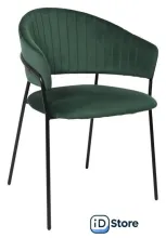 Стул с подлокотниками Алвест AV 433 (изумрудный бархат H-30/черный)